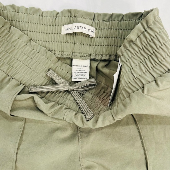 VANILLA STAR• Girls Olive Green Pull On Shortie High Rise Elastic Waist Shorts L - Picture 5 of 7